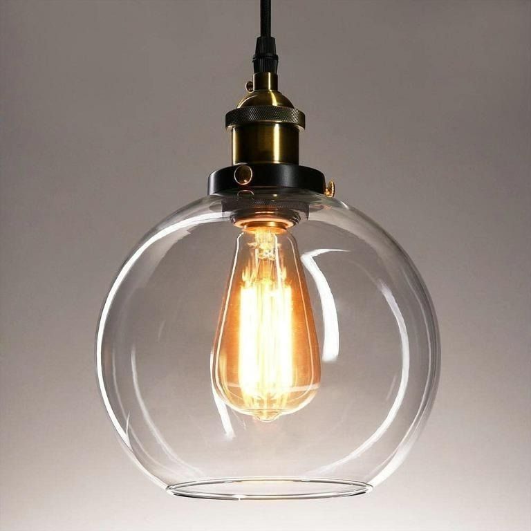 256A Frideko Pendant Light 7.9 inches Globe Pendant Light