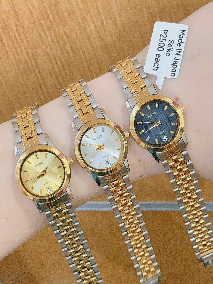 2 unisex japan made Seiko watches, Women's Fashion, Watches & Accessories,  Watches on Carousell