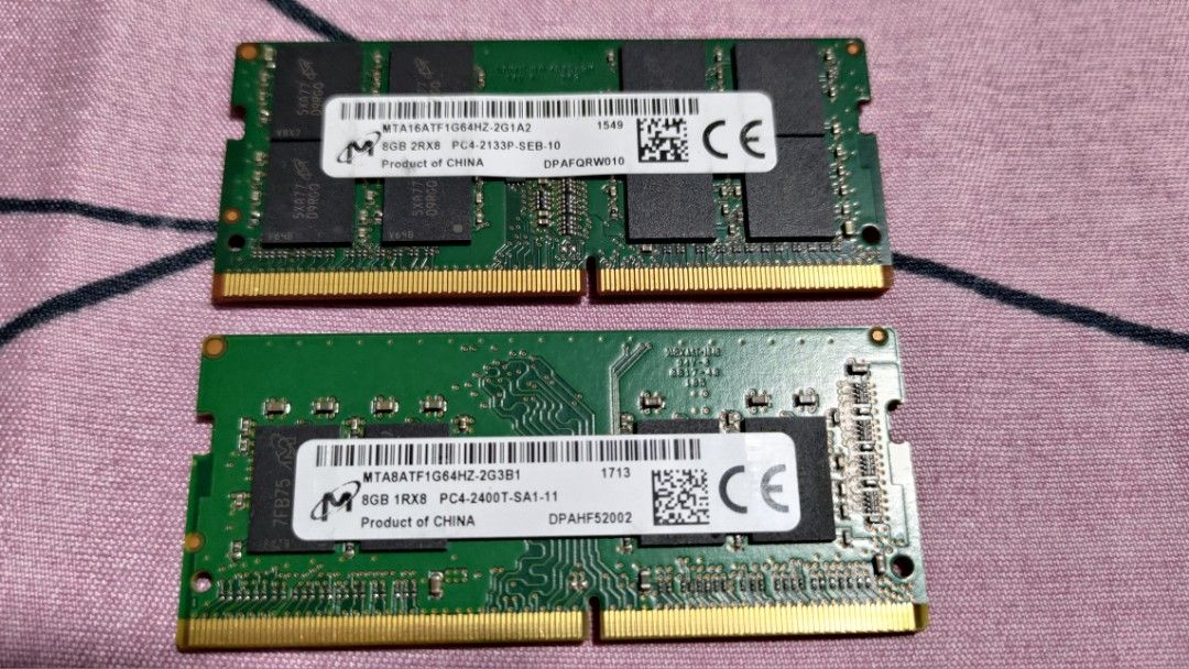 8GB DDR4 Ram Samsung Adata Micron Laptop Ram (Category: Computer Parts) located in Makati City. Submitted by john1215cruz (Listing ID 1209252823, Image 2). Description: LAPTOP RAM 8GB DDR4 2133Mhz SAMSUNG MICRON 8GB DDR4 2400Mhz SK HYNIX ADATA MICRON 1PC - 1200 EACH 2PC+ - 1000 EACH.