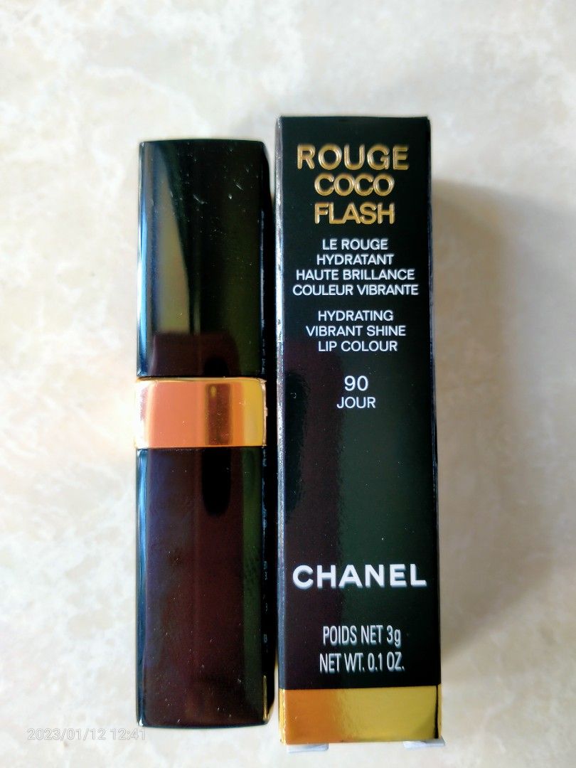 90 Jour Chanel rouge coco flash lipstick, Beauty & Personal Care