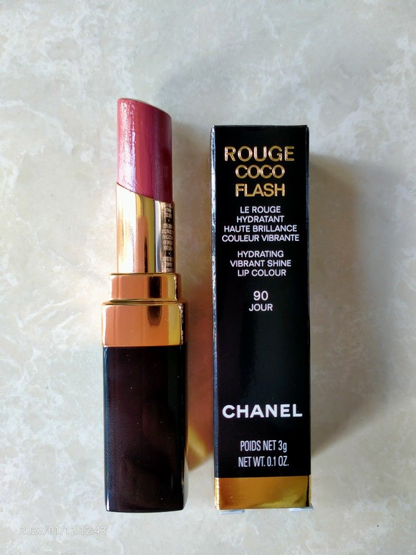 Amazoncom  CHANEL Rouge Coco Flash Hydrating Vibrant Shine Lip Colour 90  Jour 01 Ounce  Beauty  Personal Care