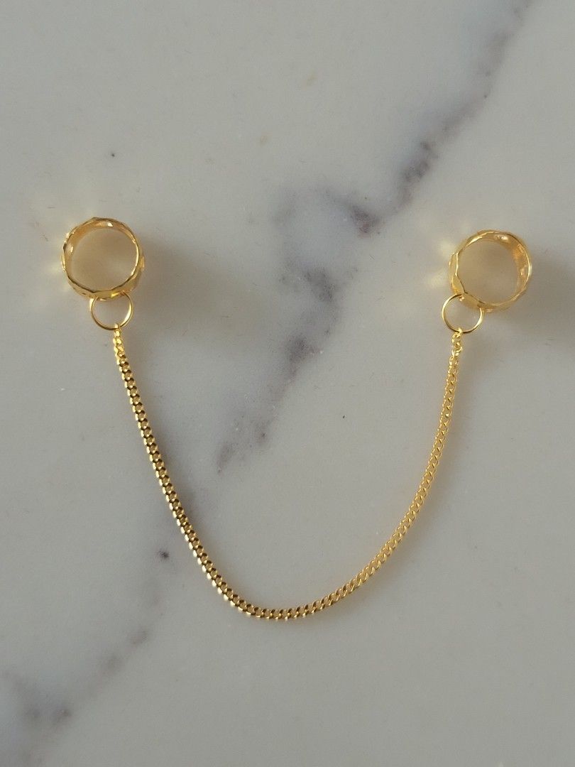 916 Gold Safety Chain for Pandora Bracelet, Women's Fashion, Jewelry