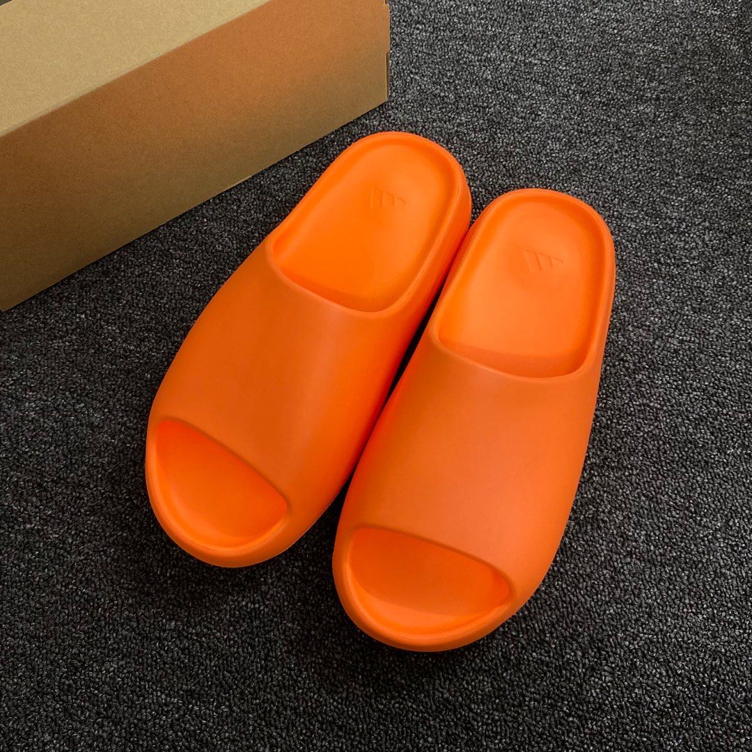 Adidas Yeezy Slide Enflame Orange, Men's Fashion, Footwear, Sneakers on  Carousell