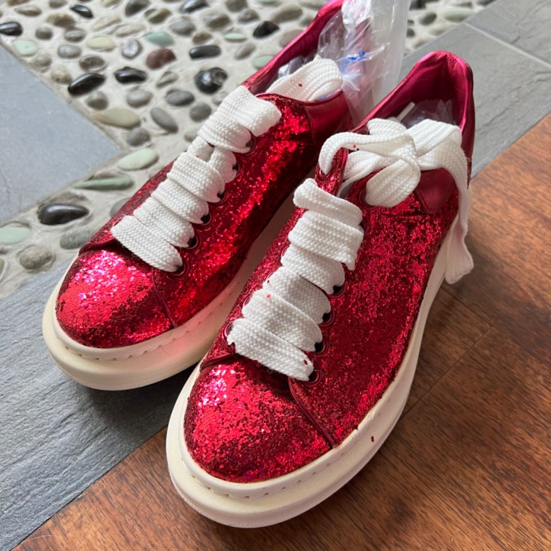 Alexander mcqueen pink glitter hotsell