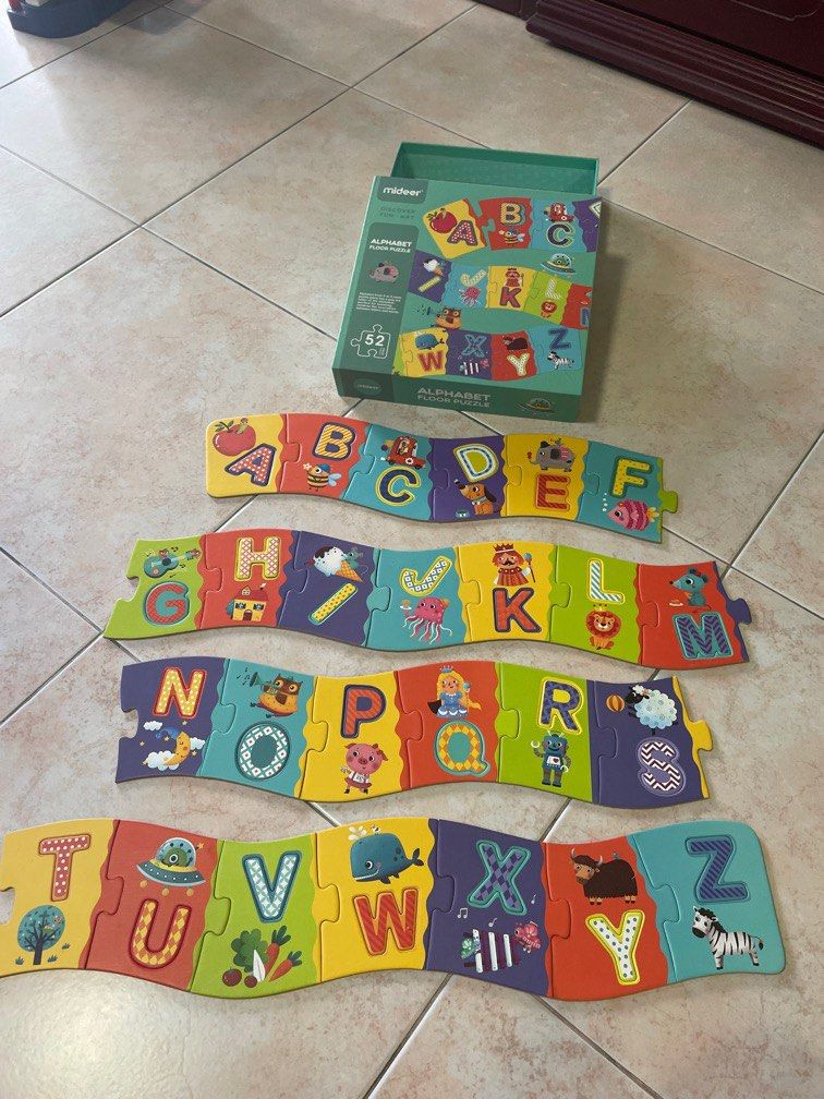 Alphabet Floor Puzzle Mideer, Hobbies & Toys, Toys & Games on Carousell
