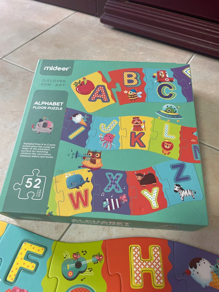 Alphabet Floor Puzzle Mideer, Hobbies & Toys, Toys & Games on Carousell