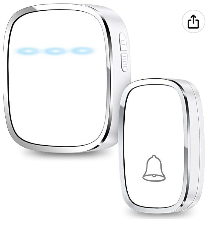 Anko Wireless Doorbell, Plug and Play Waterproof Door Bell Kit; 1000