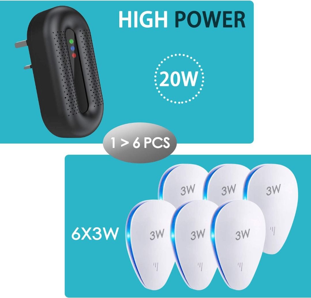 ARIBIO Ultrasonic Pest Repeller Plug in 20W High Power Pest Control
