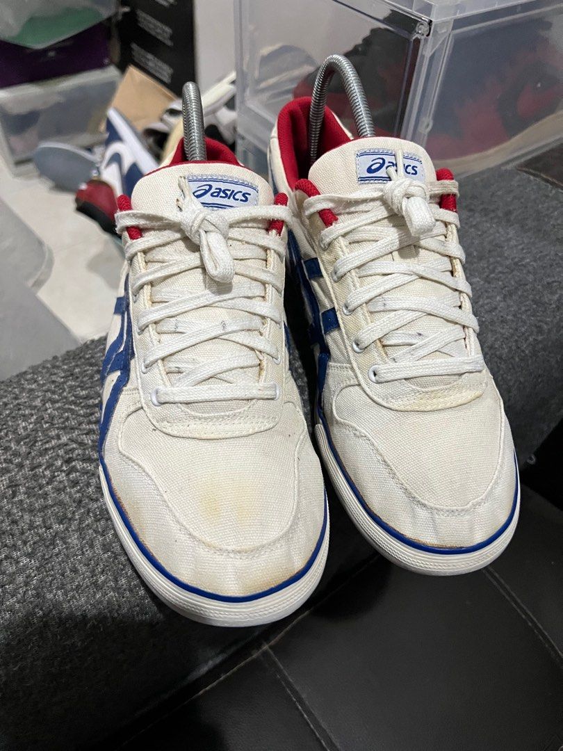 Asics aaron cv white navy sale