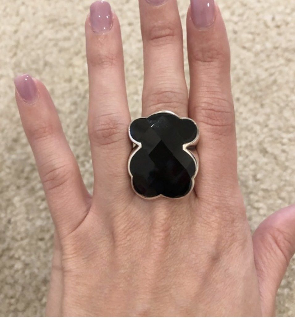 Tous black onyx ring clearance