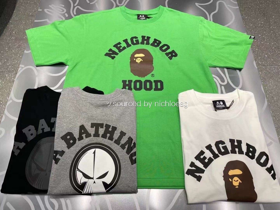 BAPE X NEIGHBORHOOD TEE, Men's Fashion, Tops & Sets, Tshirts 