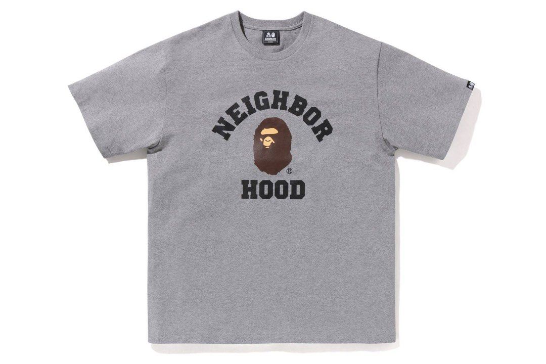 新品 NEIGHBORHOOD BAPE NBHD TEE GRAY L Tシャツ/カットソー(半袖/袖なし) 売りオーダー