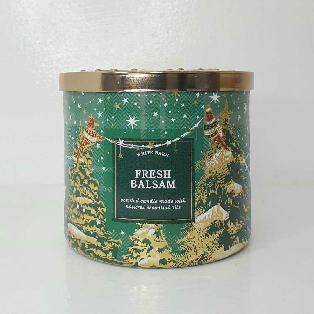 Bath & Body Works White Barn Fresh Balsam Scented Candle, Furniture