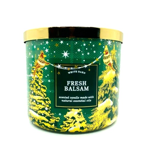 Bath & Body Works White Barn Fresh Balsam Scented Candle, Furniture