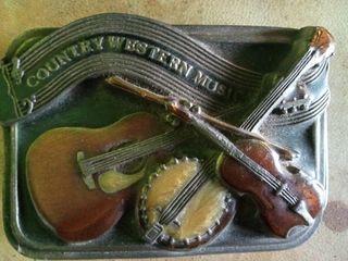 Bergamot Country Western Music Vintage belt buckle