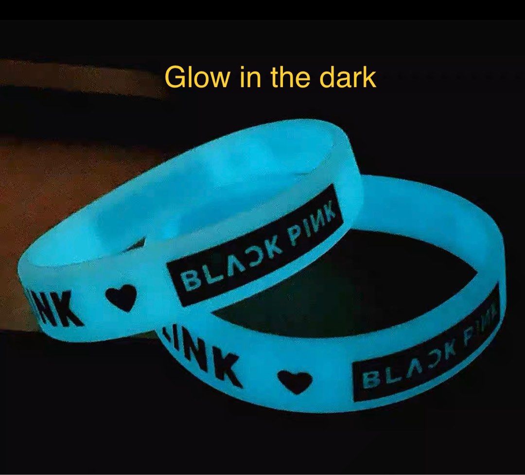 Blackpink glow in the dark silicone wristband Hobbies Toys