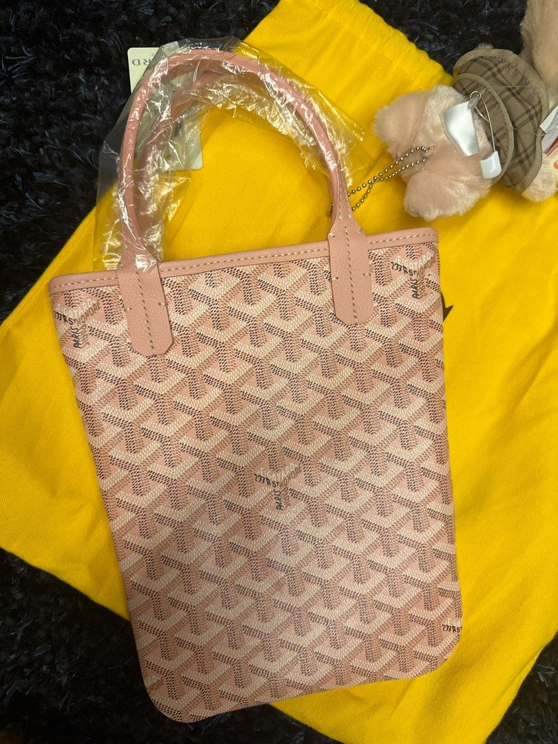 Goyard Poitiers Tote Coated Canvas Mini Pink 1206893