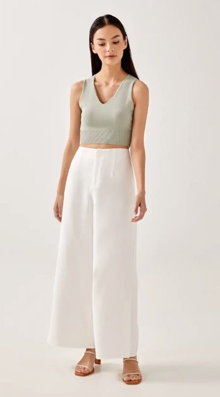 White flowy hotsell wide leg pants