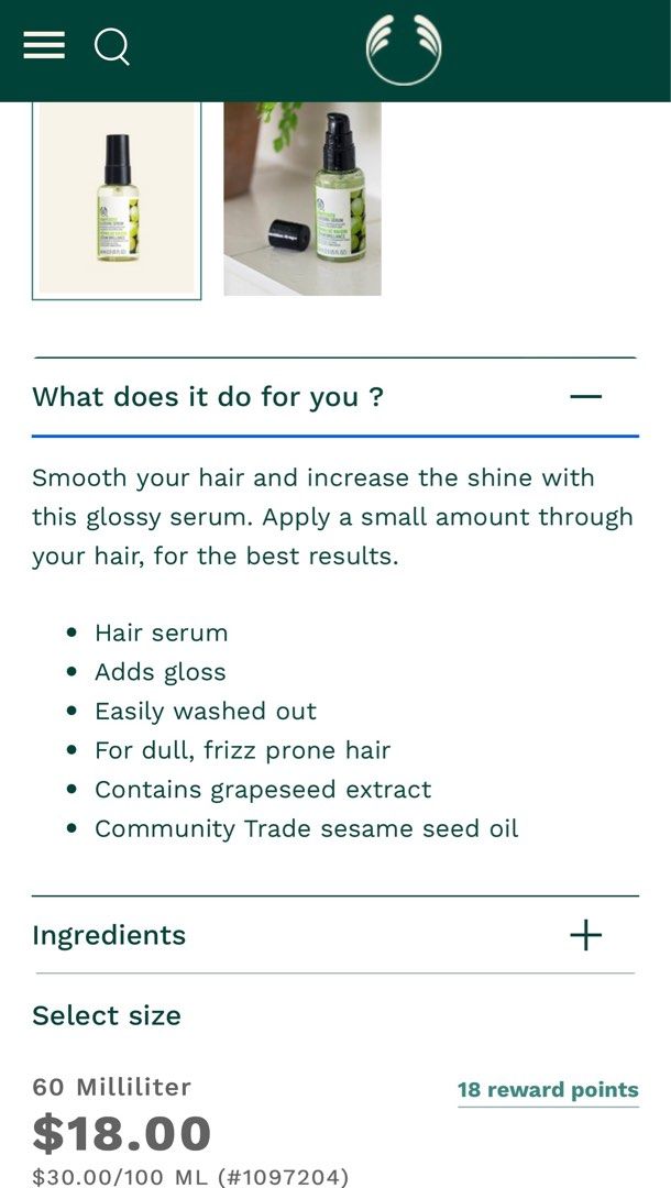 Body Shop Grapeseed Hair Serum, Beauty & Personal Care, Hair on Carousell Body Shop Grapeseed Hair Serum, Beauty & Personal Care, Hair on Carousell
