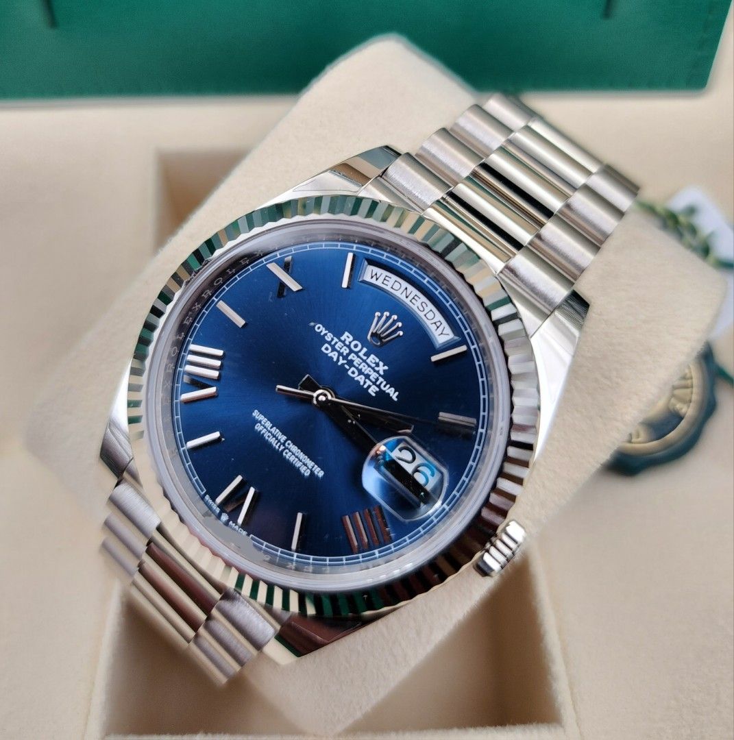 Rolex day date 41 blue shop