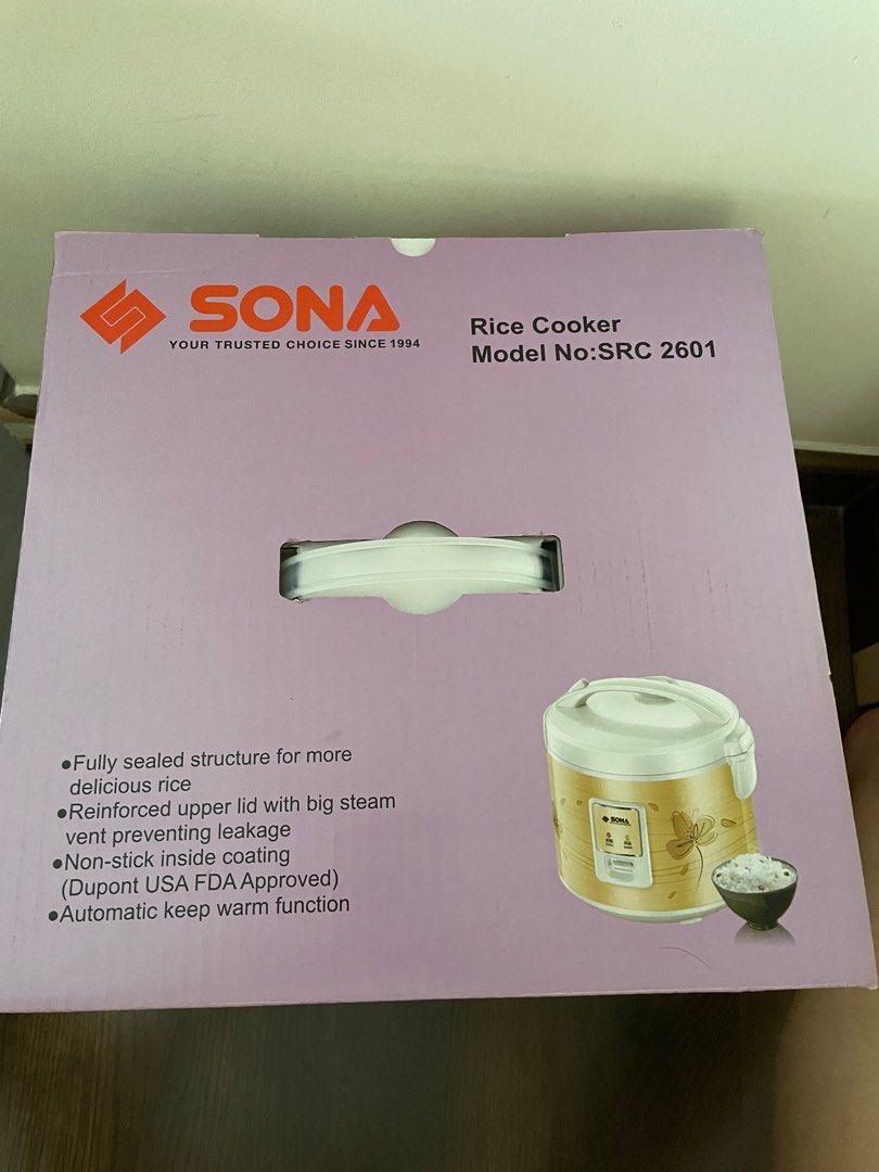 BNIB 1.8L Sona Rice Cooker SRC 2601, TV & Home Appliances, Kitchen