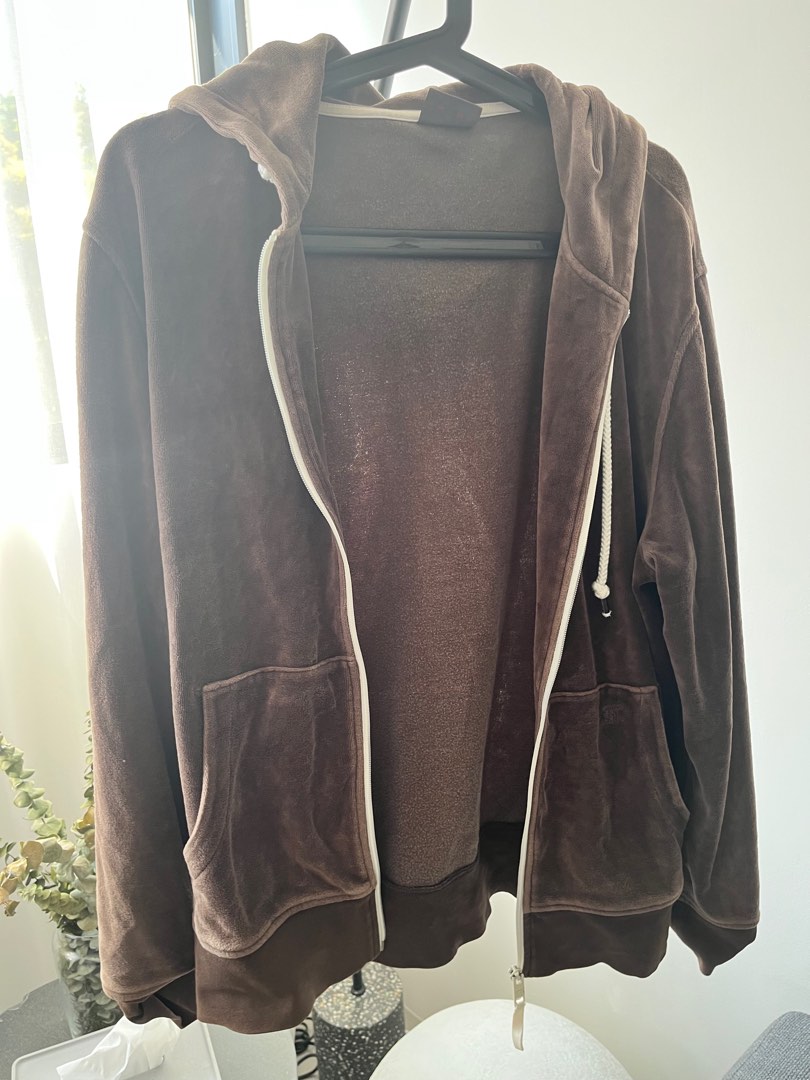 Brown hoodie jacket, Men's Fashion, Coats, Jackets and Outerwear on