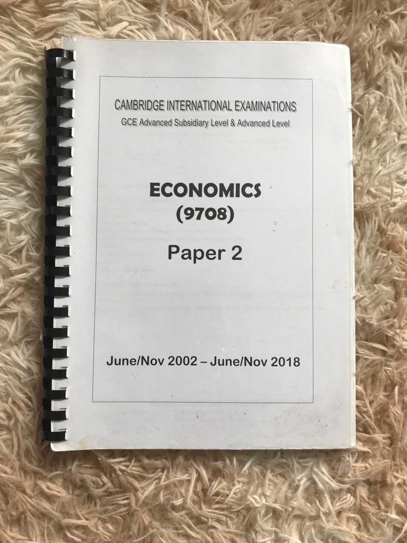 Cambridge alevel economics past year paper paper 2 hobbies toys