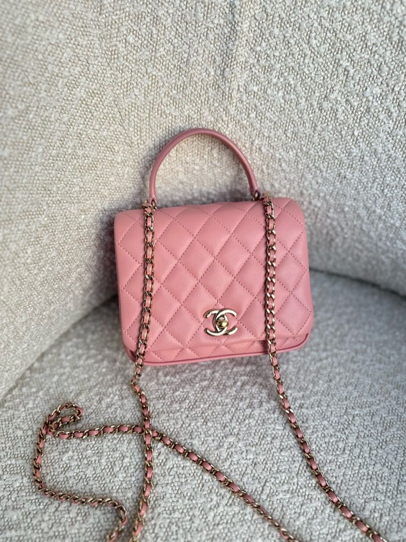 Chanel Citizen Chic Mini Flap Bag Pink Lambskin Gold Hardware