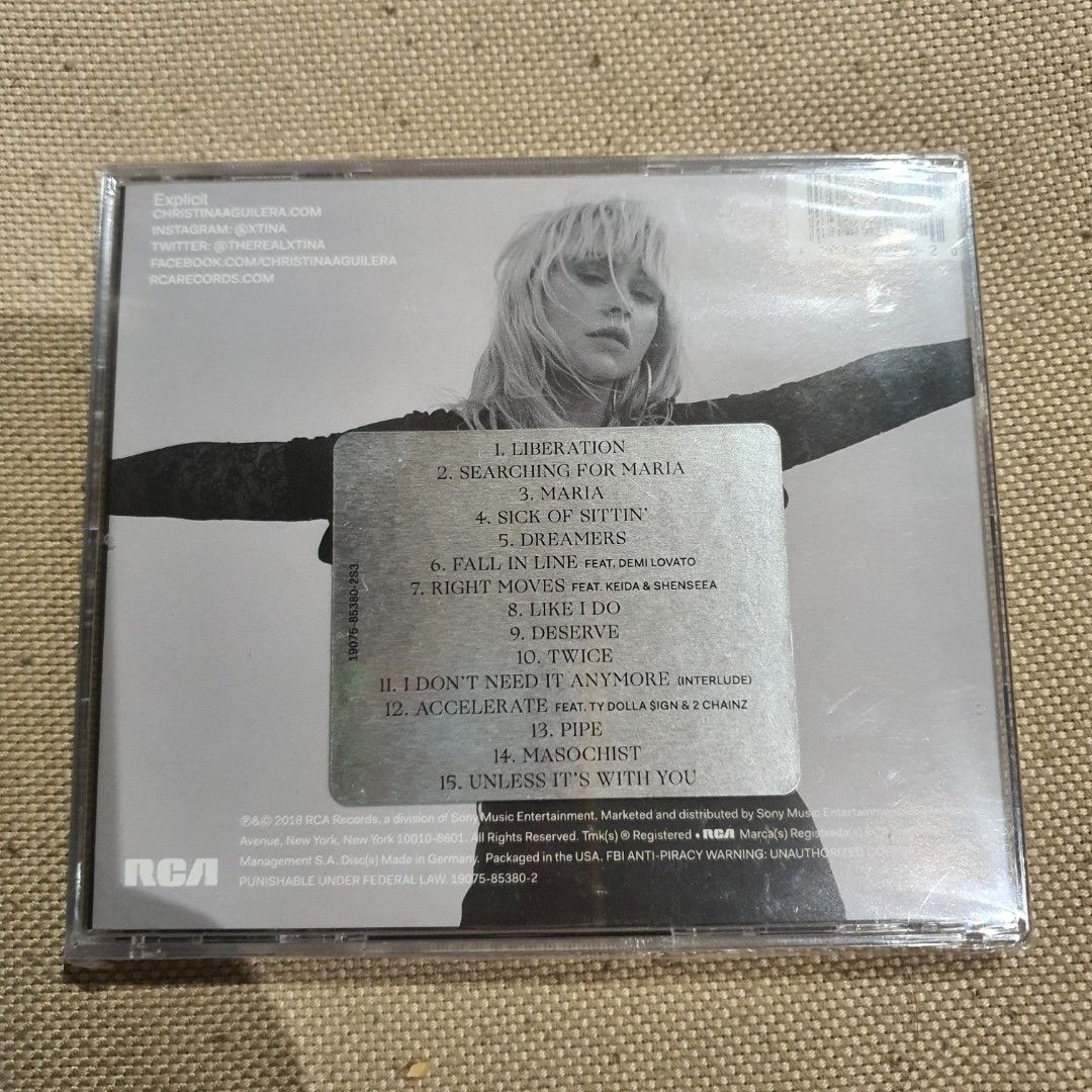 Christina Aguilera Liberation sealed, Hobbies  Toys, Music  Media,  CDs  DVDs on Carousell