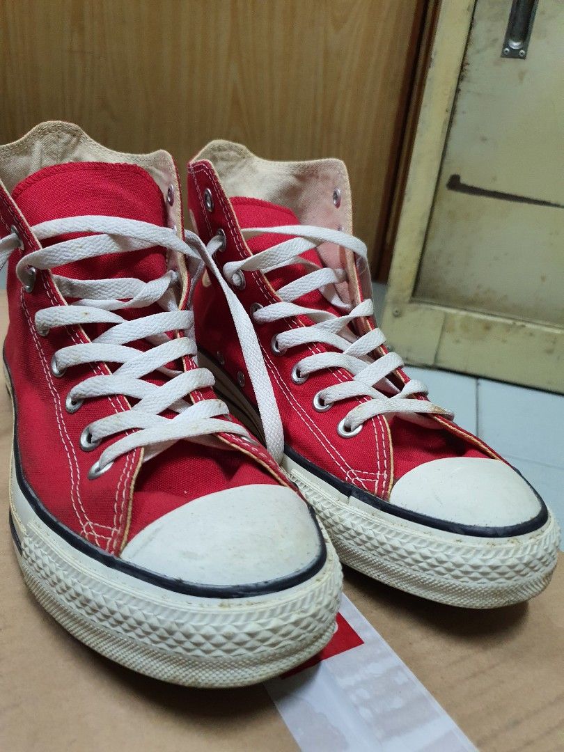 CONVERSE All Star Hightcut Red Shoe Original, Women's Fashion, Footwear,  Sneakers on Carousell