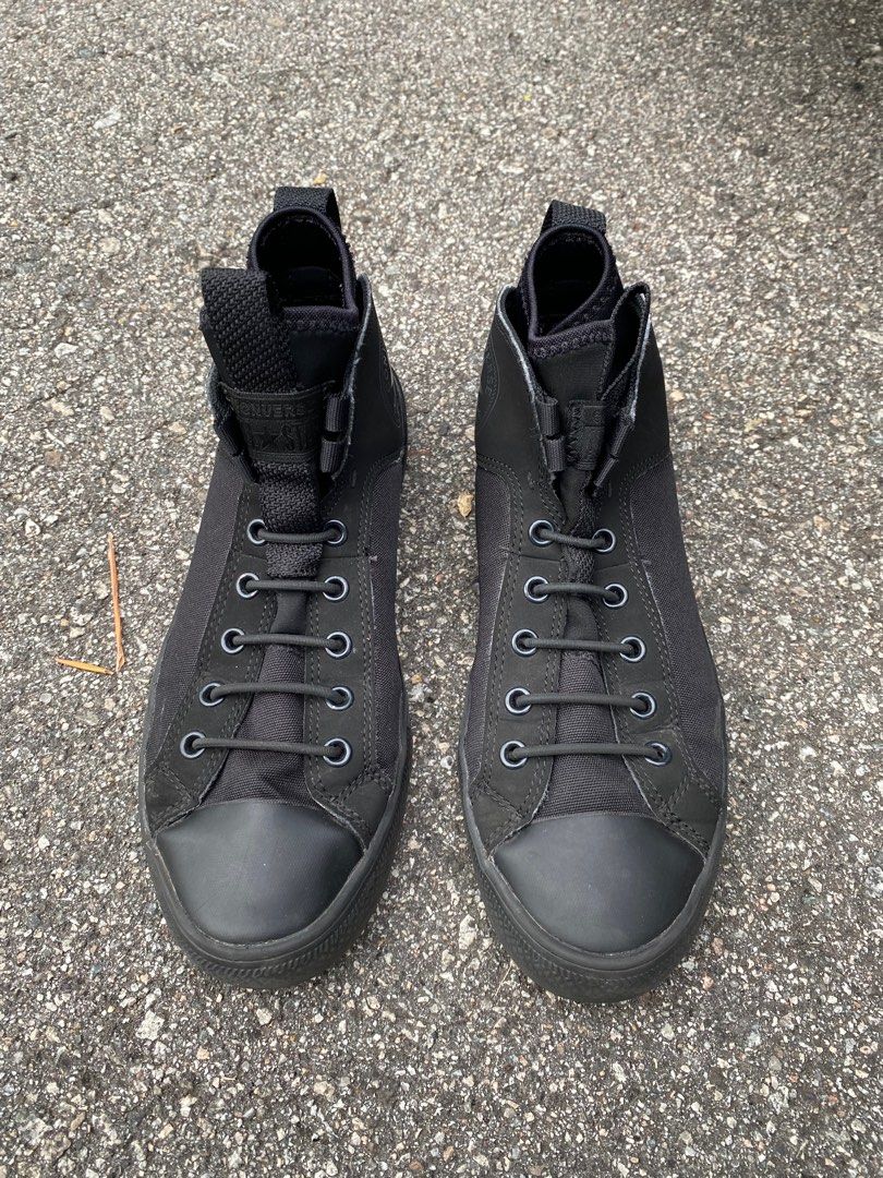 All black high cheap top sneakers