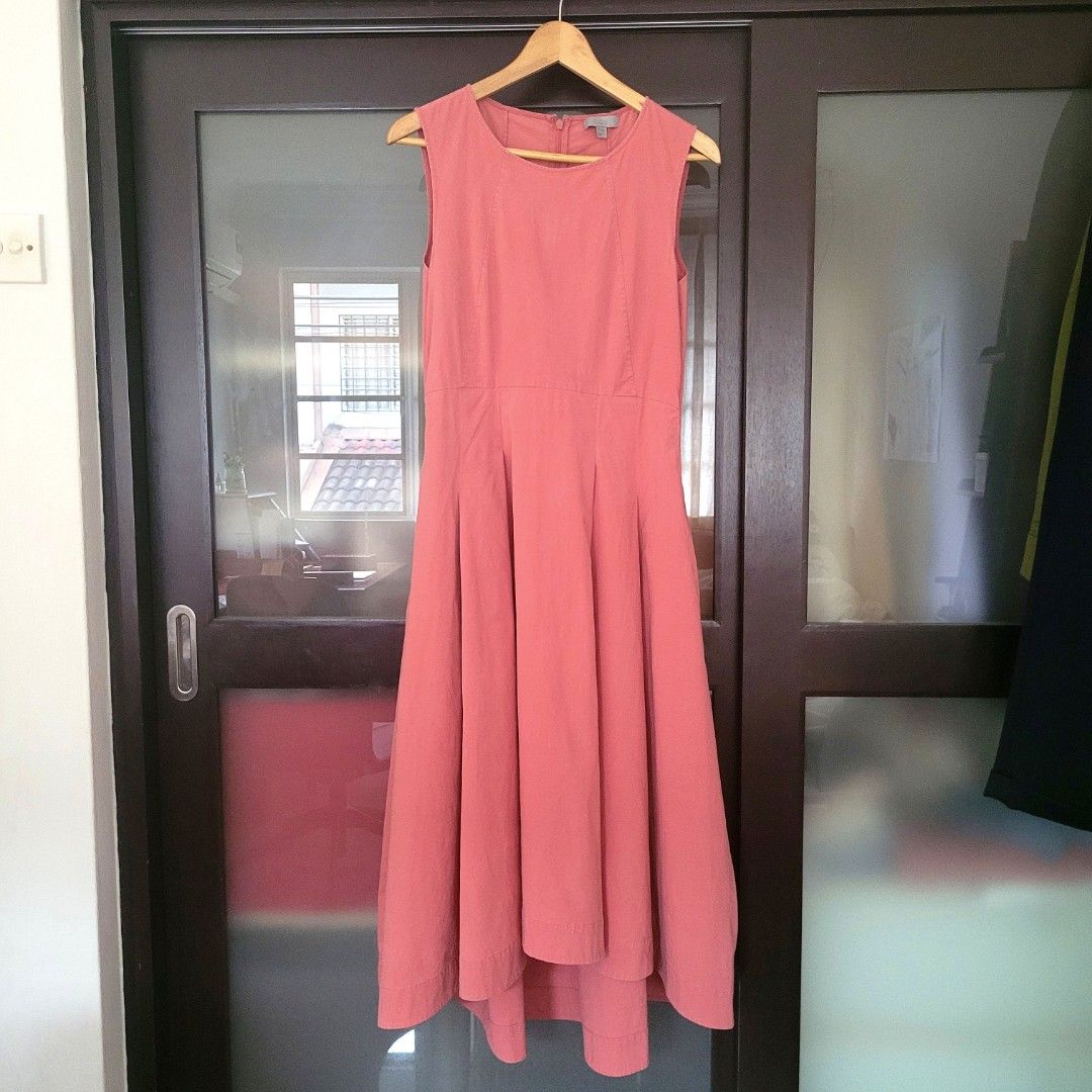 Cos coral outlet dress
