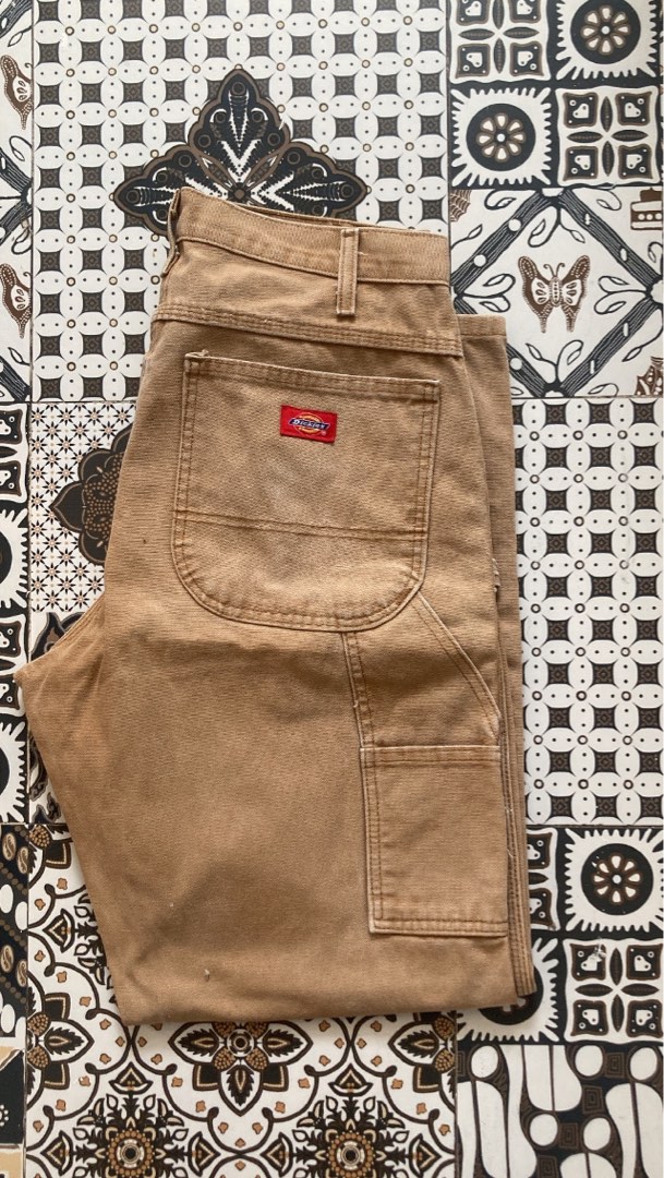 Dickies Khaki Carpenter Pants, Men's Fashion, Bottoms, Jeans on Carousell