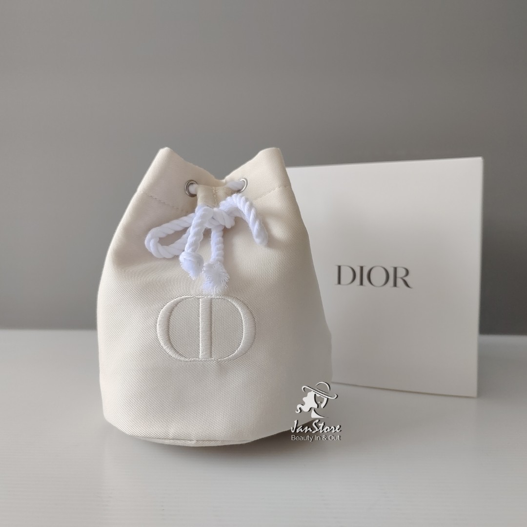DIOR Gift Bag embossed white paper floral logo ribbon collapsible 2023   eBay