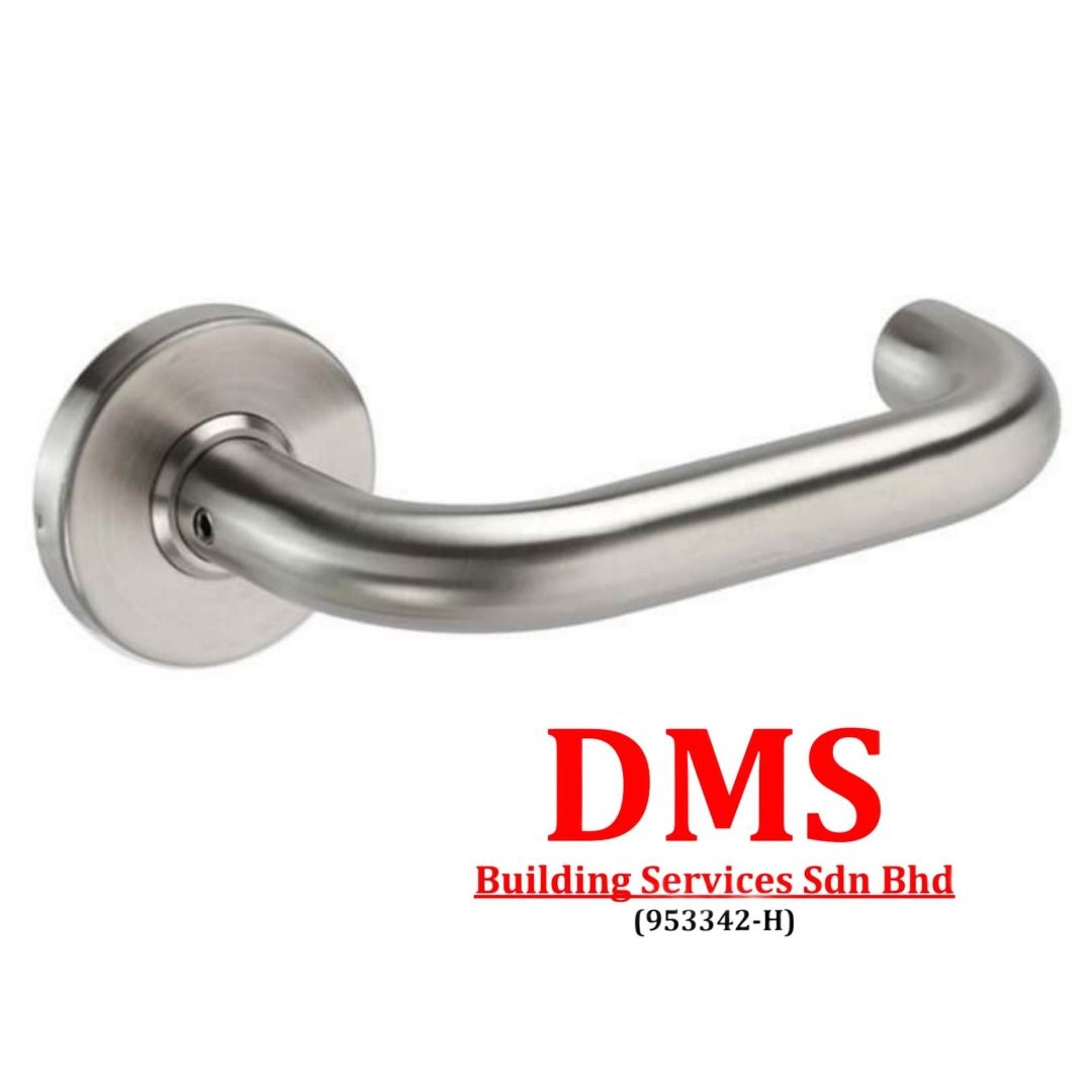 DMS Stainless steel round pipe fire door handle, Furniture & Home
