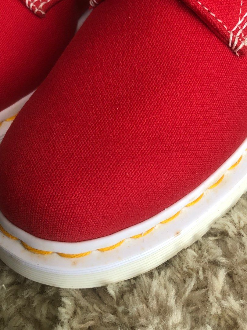 Red canvas clearance dr martens