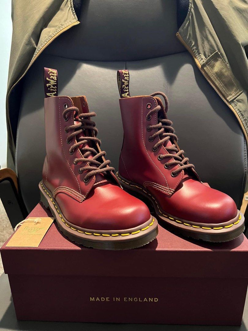 Dr martens cherry clearance red made in england