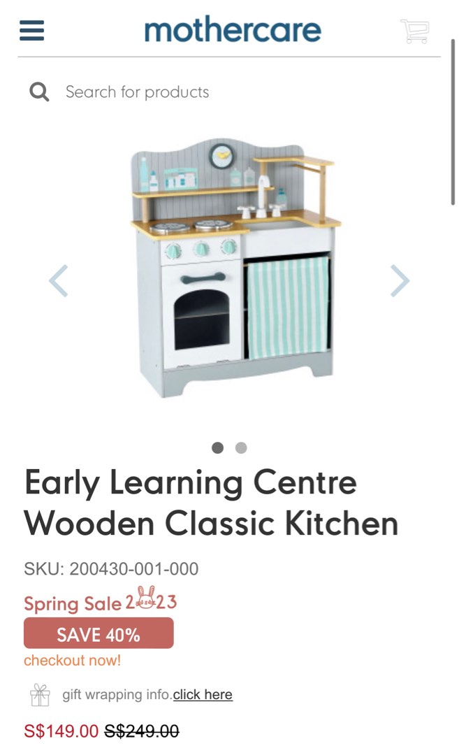ELC Wooden Toy Play Kitchen, Hobbies & Toys, Toys & Games on Carousell