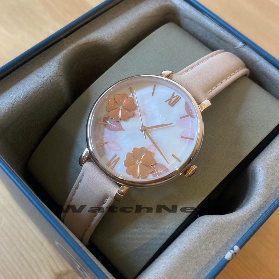 Fossil Original Women s Quartz Jacqueline Three Hand Blush Leather Watch 36MM ES4671 Luxury Watches on Carousell