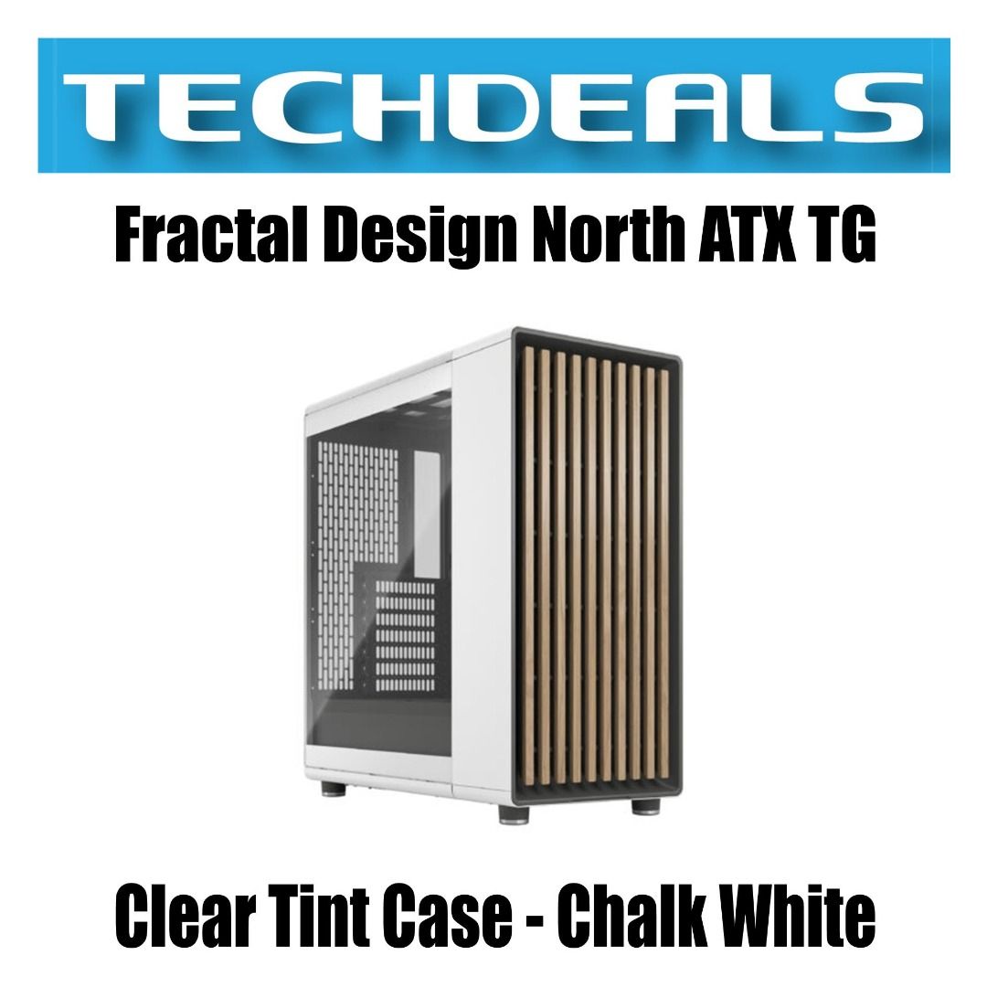 Fractal Design North ATX TG Clear Tint Case Chalk White, Computers