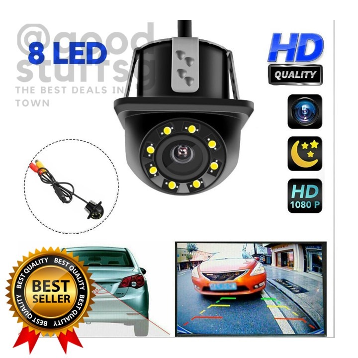 FREE ????] Car Rear View Camera LED Round Back Up Camera Night Vision  Reversing Parking Monitor Waterproof 170 Degree HD Reversing Image,  Photography, Video Cameras on Carousell