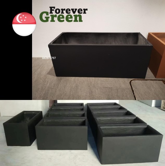 [FREE DELIVER] Black Planter Box Outdoor Indoor, Furniture & Home