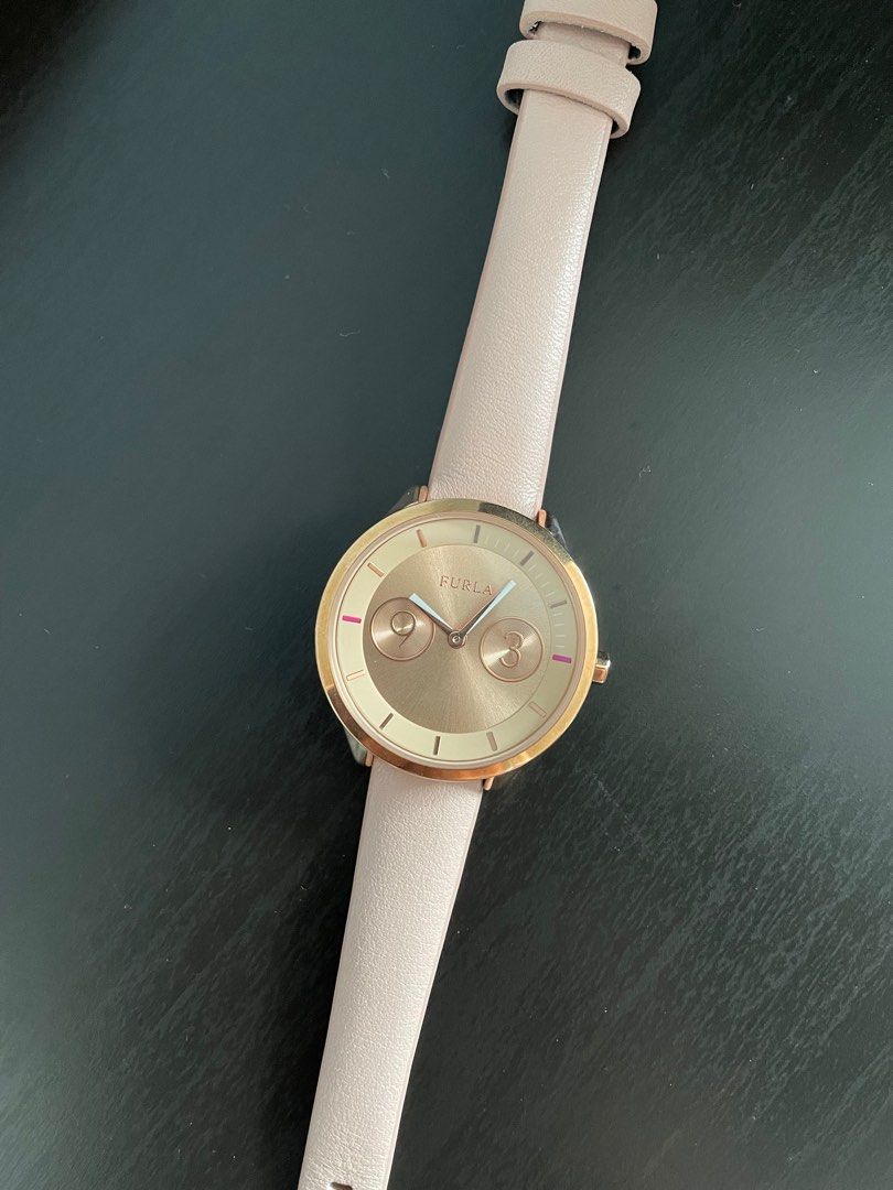 FURLA METROPOLIS Rose Pink Leather Watch