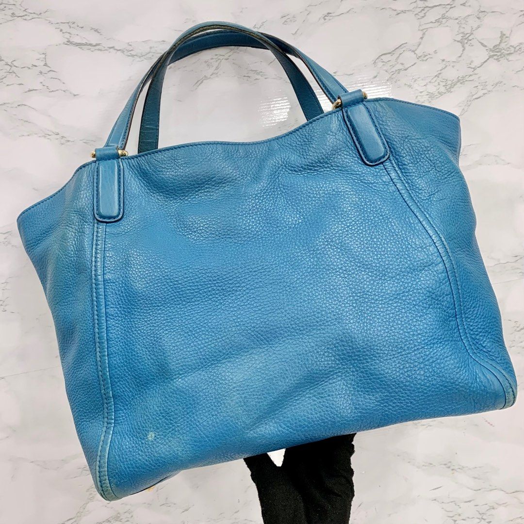 GUCCI 282309 BLUE LEATHER SOHO SHOULDER BAG 227037599 {, Luxury, Bags ...