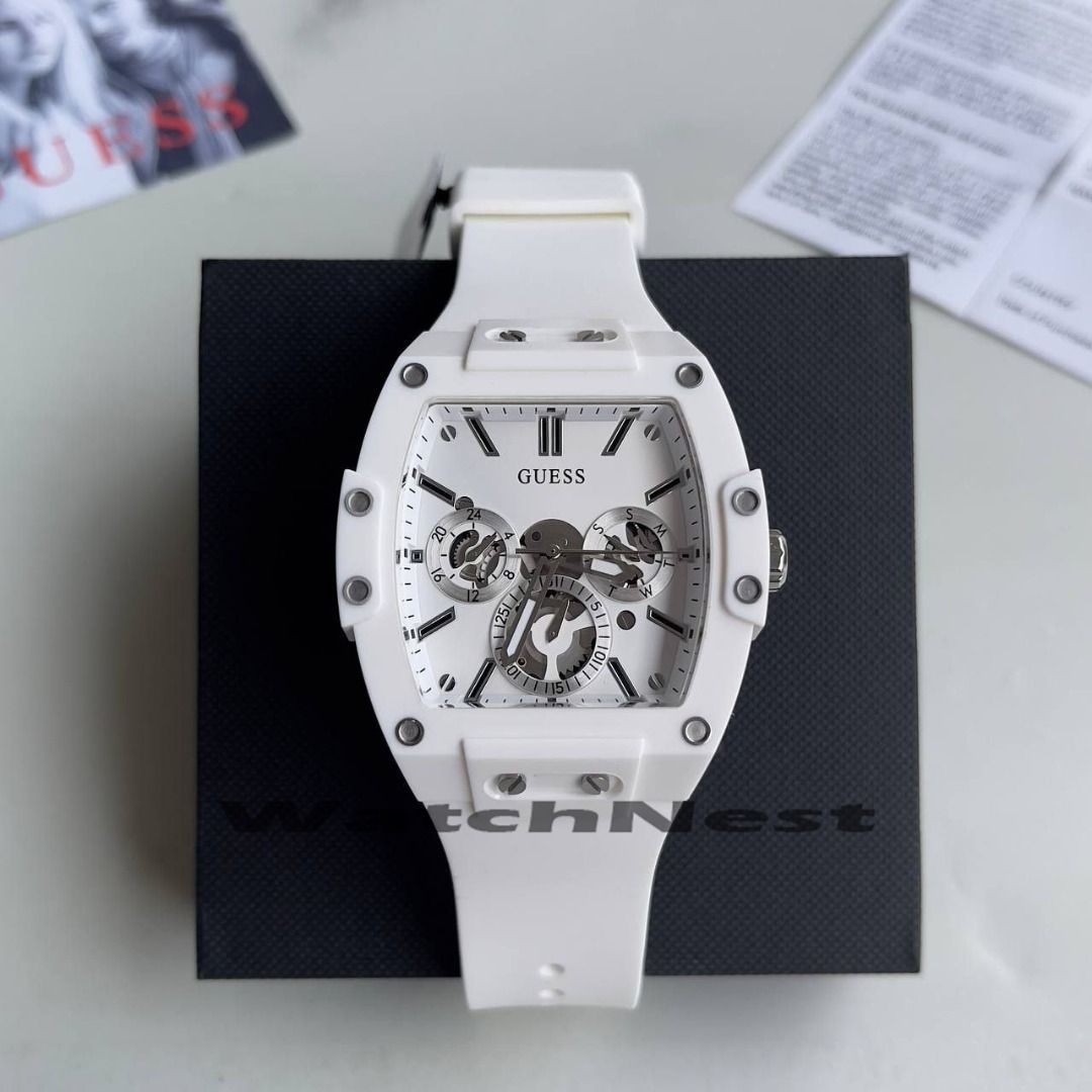 Guess white silicone watch online