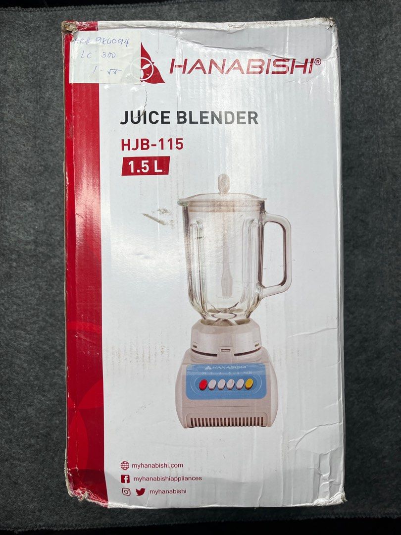 Hanabishi Juice Blender HJB115, TV & Home Appliances, Kitchen