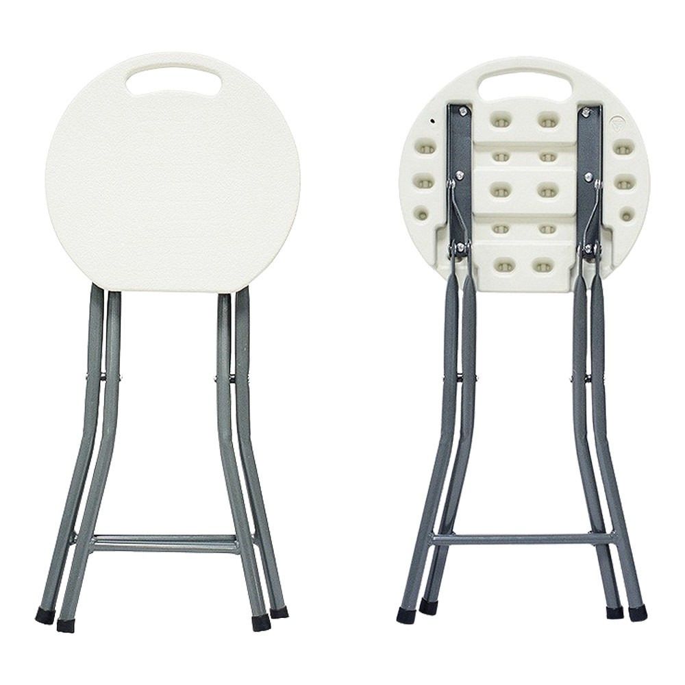 HDPE Folding Stool (White) Foldable Stool Plastic Folding Foldable