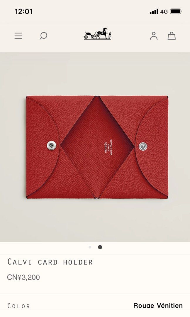 Hermes Calvi Rouge de Coeur, Luxury, Accessories on Carousell