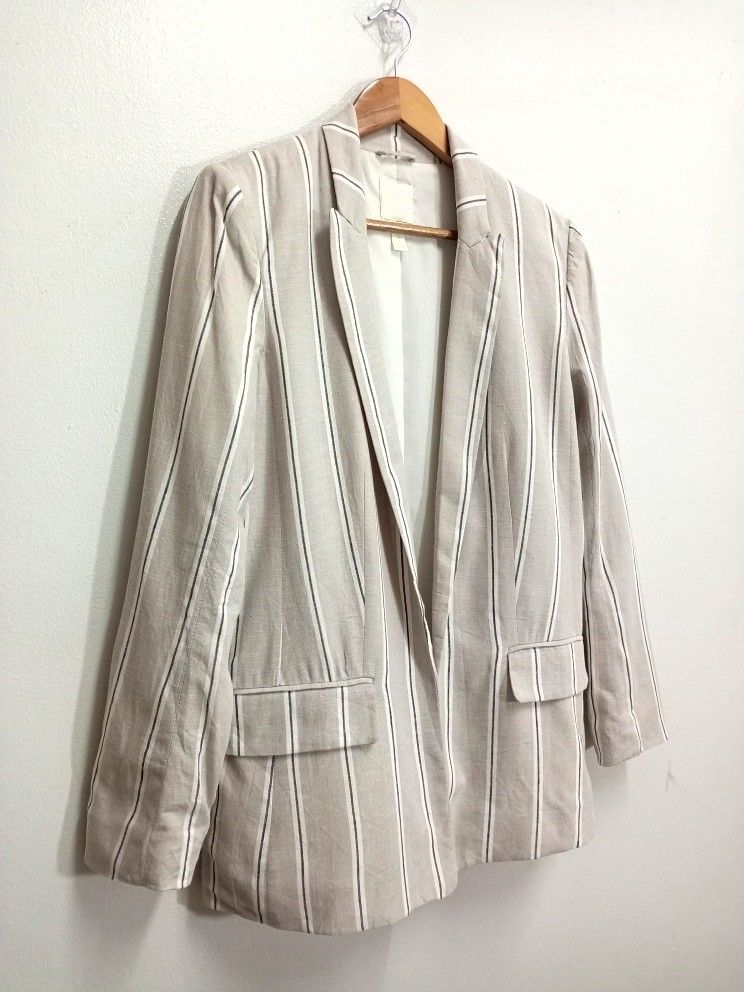 H&m linen blend top blazer