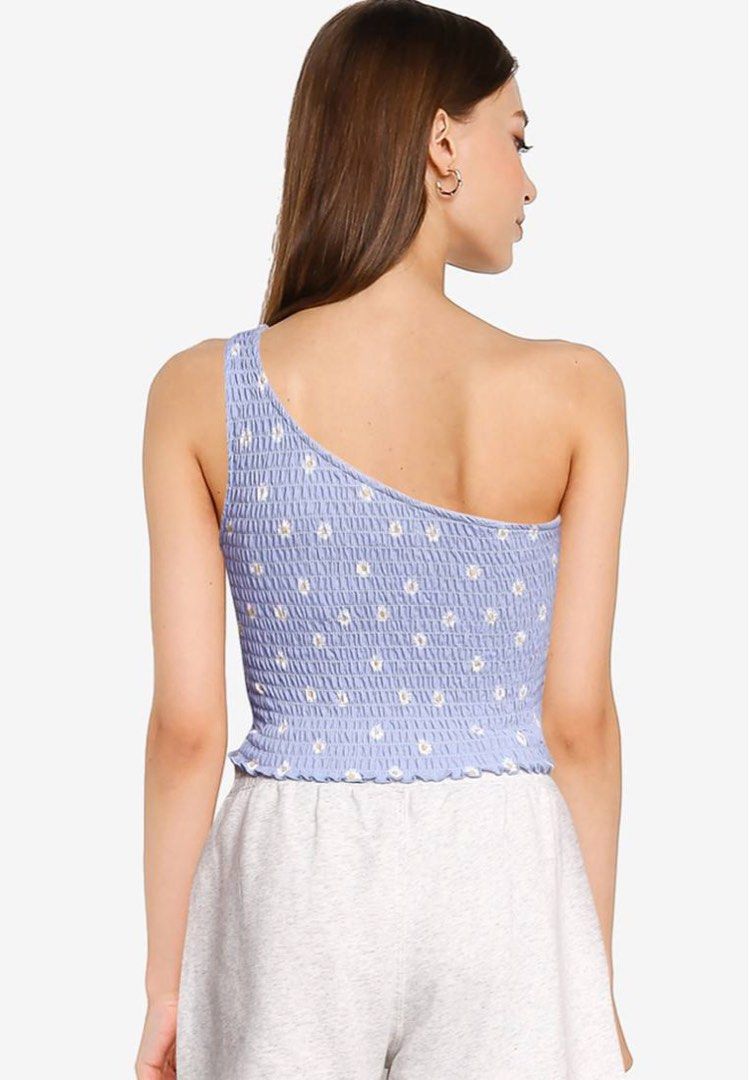 Hollister Smocked One Shoulder Top